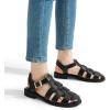 imageDREAM PAIRS Womens Fisherman Gladiator Braided Flat Sandal Cute Woven Strappy Closed Toe Shoes for SummerBlackpu