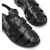 imageDREAM PAIRS Womens Fisherman Gladiator Braided Flat Sandal Cute Woven Strappy Closed Toe Shoes for SummerBlackpu
