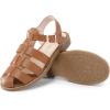 imageDREAM PAIRS Womens Fisherman Gladiator Braided Flat Sandal Cute Woven Strappy Closed Toe Shoes for SummerBrownpu