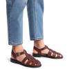 imageDREAM PAIRS Womens Fisherman Gladiator Braided Flat Sandal Cute Woven Strappy Closed Toe Shoes for SummerBurgundypu