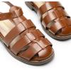 imageDREAM PAIRS Womens Fisherman Gladiator Braided Flat Sandal Cute Woven Strappy Closed Toe Shoes for SummerDark Brown