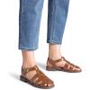 imageDREAM PAIRS Womens Fisherman Gladiator Braided Flat Sandal Cute Woven Strappy Closed Toe Shoes for SummerDark Brown