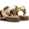 imageDREAM PAIRS Womens Fisherman Gladiator Braided Flat Sandal Cute Woven Strappy Closed Toe Shoes for SummerGoldmetallic