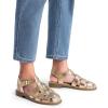 imageDREAM PAIRS Womens Fisherman Gladiator Braided Flat Sandal Cute Woven Strappy Closed Toe Shoes for SummerGoldmetallic