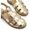imageDREAM PAIRS Womens Fisherman Gladiator Braided Flat Sandal Cute Woven Strappy Closed Toe Shoes for SummerGoldmetallic