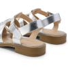 imageDREAM PAIRS Womens Fisherman Gladiator Braided Flat Sandal Cute Woven Strappy Closed Toe Shoes for SummerSilverpu