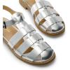 imageDREAM PAIRS Womens Fisherman Gladiator Braided Flat Sandal Cute Woven Strappy Closed Toe Shoes for SummerSilverpu