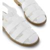 imageDREAM PAIRS Womens Fisherman Gladiator Braided Flat Sandal Cute Woven Strappy Closed Toe Shoes for SummerWhitepu