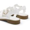 imageDREAM PAIRS Womens Fisherman Gladiator Braided Flat Sandal Cute Woven Strappy Closed Toe Shoes for SummerWhitepu