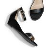 imageDREAM PAIRS Womens Ingrid Ankle Strap Low Wedge SandalBlackPu