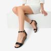 imageDREAM PAIRS Womens Ingrid Ankle Strap Low Wedge SandalBlackPu