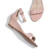 imageDREAM PAIRS Womens Ingrid Ankle Strap Low Wedge SandalBlushPat