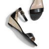 imageDREAM PAIRS Womens Ingrid Ankle Strap Low Wedge SandalEspadrillesBlackPu