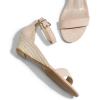 imageDREAM PAIRS Womens Ingrid Ankle Strap Low Wedge SandalEspadrillesNudeSuede