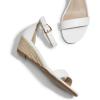 imageDREAM PAIRS Womens Ingrid Ankle Strap Low Wedge SandalEspadrillesWhitePu