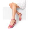 imageDREAM PAIRS Womens Ingrid Ankle Strap Low Wedge SandalHot Pinkpu