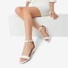 imageDREAM PAIRS Womens Ingrid Ankle Strap Low Wedge SandalWhitePu2