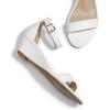 imageDREAM PAIRS Womens Ingrid Ankle Strap Low Wedge SandalWhitePu2