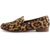 imageDREAM PAIRS Womens Loafers Penny Loafers Fashion Comfortable Flats Dressy ShoesLeopardsuede