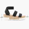 imageDREAM PAIRS Womens Open Toe Ankle Strap Casual Flatform Platform Wedges SandalsBlack1