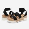 imageDREAM PAIRS Womens Open Toe Ankle Strap Casual Flatform Platform Wedges SandalsBlack1