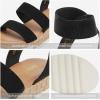 imageDREAM PAIRS Womens Open Toe Ankle Strap Casual Flatform Platform Wedges SandalsBlack1