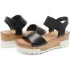 imageDREAM PAIRS Womens Open Toe Ankle Strap Casual Flatform Platform Wedges SandalsBlack2