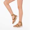 imageDREAM PAIRS Womens Open Toe Ankle Strap Casual Flatform Platform Wedges SandalsCamel1