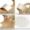 imageDREAM PAIRS Womens Open Toe Ankle Strap Casual Flatform Platform Wedges SandalsGold2