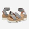 imageDREAM PAIRS Womens Open Toe Ankle Strap Casual Flatform Platform Wedges SandalsGrey1