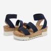 imageDREAM PAIRS Womens Open Toe Ankle Strap Casual Flatform Platform Wedges SandalsNavy1