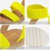 imageDREAM PAIRS Womens Open Toe Ankle Strap Casual Flatform Platform Wedges SandalsNeon Lime1