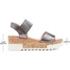 imageDREAM PAIRS Womens Open Toe Ankle Strap Casual Flatform Platform Wedges SandalsPewter2