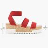 imageDREAM PAIRS Womens Open Toe Ankle Strap Casual Flatform Platform Wedges SandalsRed1