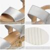 imageDREAM PAIRS Womens Open Toe Ankle Strap Casual Flatform Platform Wedges SandalsSilver2