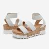 imageDREAM PAIRS Womens Open Toe Ankle Strap Casual Flatform Platform Wedges SandalsWhite