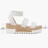 imageDREAM PAIRS Womens Open Toe Ankle Strap Casual Flatform Platform Wedges SandalsWhite