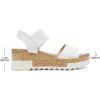 imageDREAM PAIRS Womens Open Toe Ankle Strap Casual Flatform Platform Wedges SandalsWhite2