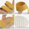 imageDREAM PAIRS Womens Open Toe Ankle Strap Casual Flatform Platform Wedges SandalsYellow1