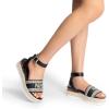 imageDREAM PAIRS Womens Platform Espadrilles Casual Ankle Strap Wedge Sandals Comfortable Dressy Summer ShoesBlackknit