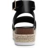 imageDREAM PAIRS Womens Platform Espadrilles Casual Ankle Strap Wedge Sandals Comfortable Dressy Summer ShoesBlackknit