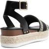 imageDREAM PAIRS Womens Platform Espadrilles Casual Ankle Strap Wedge Sandals Comfortable Dressy Summer ShoesBlackknit