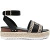 imageDREAM PAIRS Womens Platform Espadrilles Casual Ankle Strap Wedge Sandals Comfortable Dressy Summer ShoesBlackknit