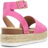 imageDREAM PAIRS Womens Platform Espadrilles Casual Ankle Strap Wedge Sandals Comfortable Dressy Summer ShoesHot Pink