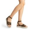 imageDREAM PAIRS Womens Platform Espadrilles Casual Ankle Strap Wedge Sandals Comfortable Dressy Summer ShoesLeopard