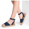 imageDREAM PAIRS Womens Platform Espadrilles Casual Ankle Strap Wedge Sandals Comfortable Dressy Summer ShoesNavysuede