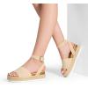 imageDREAM PAIRS Womens Platform Espadrilles Casual Ankle Strap Wedge Sandals Comfortable Dressy Summer ShoesNudesuede