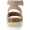 imageDREAM PAIRS Womens Platform Espadrilles Casual Ankle Strap Wedge Sandals Comfortable Dressy Summer ShoesTaupe