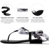 imageDREAM PAIRS Womens TStrap Thong Flat Sandals with Cute Square Toe Strappy for SummerBlack