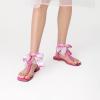 imageDREAM PAIRS Womens TStrap Thong Flat Sandals with Cute Square Toe Strappy for SummerHot Pink